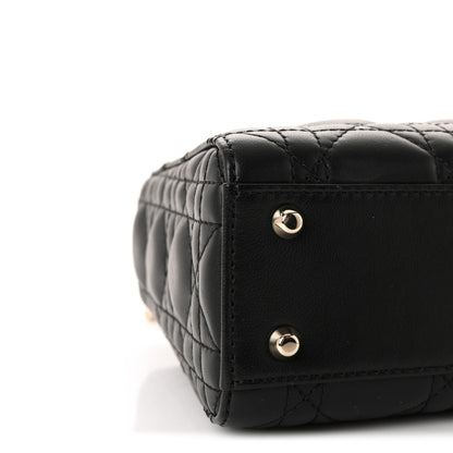 Christian Dior Lambskin Cannage Mini Lady Dior Black 8 of 10