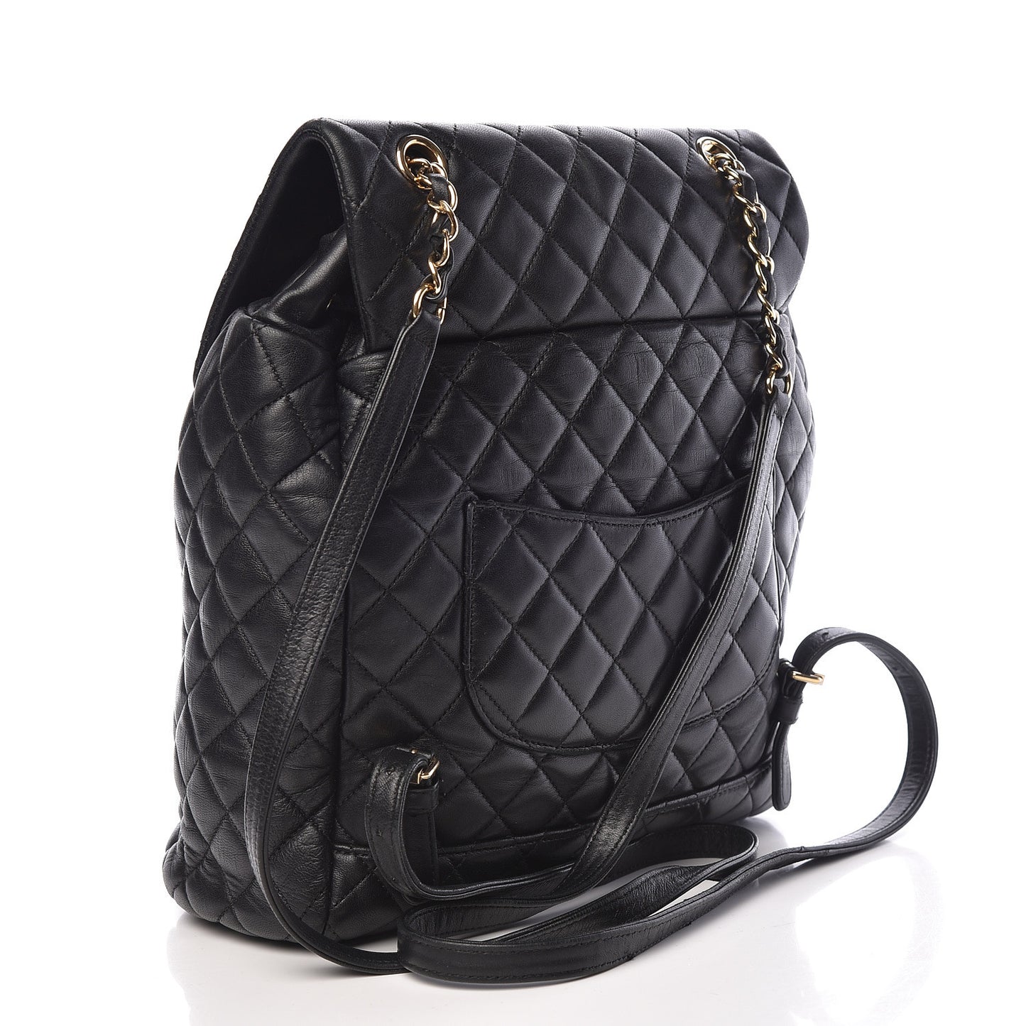 Lambskin Quilted Large Urban Spirit Backpack Black