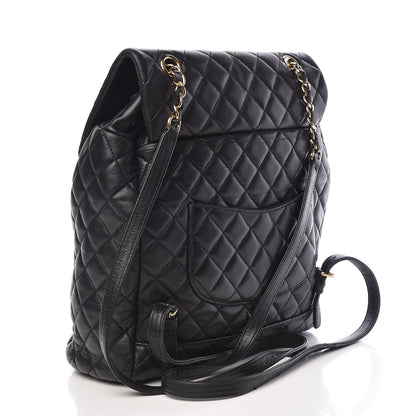 Chanel Lambskin Quilted Large Urban Spirit Backpack Black 3 of 14