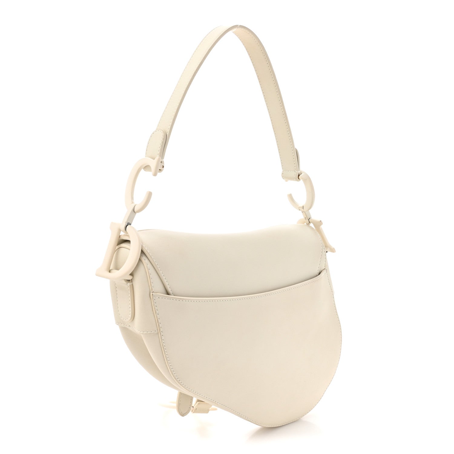 Christian Dior Ultra Matte Calfskin Saddle Bag Off White 3 of 14