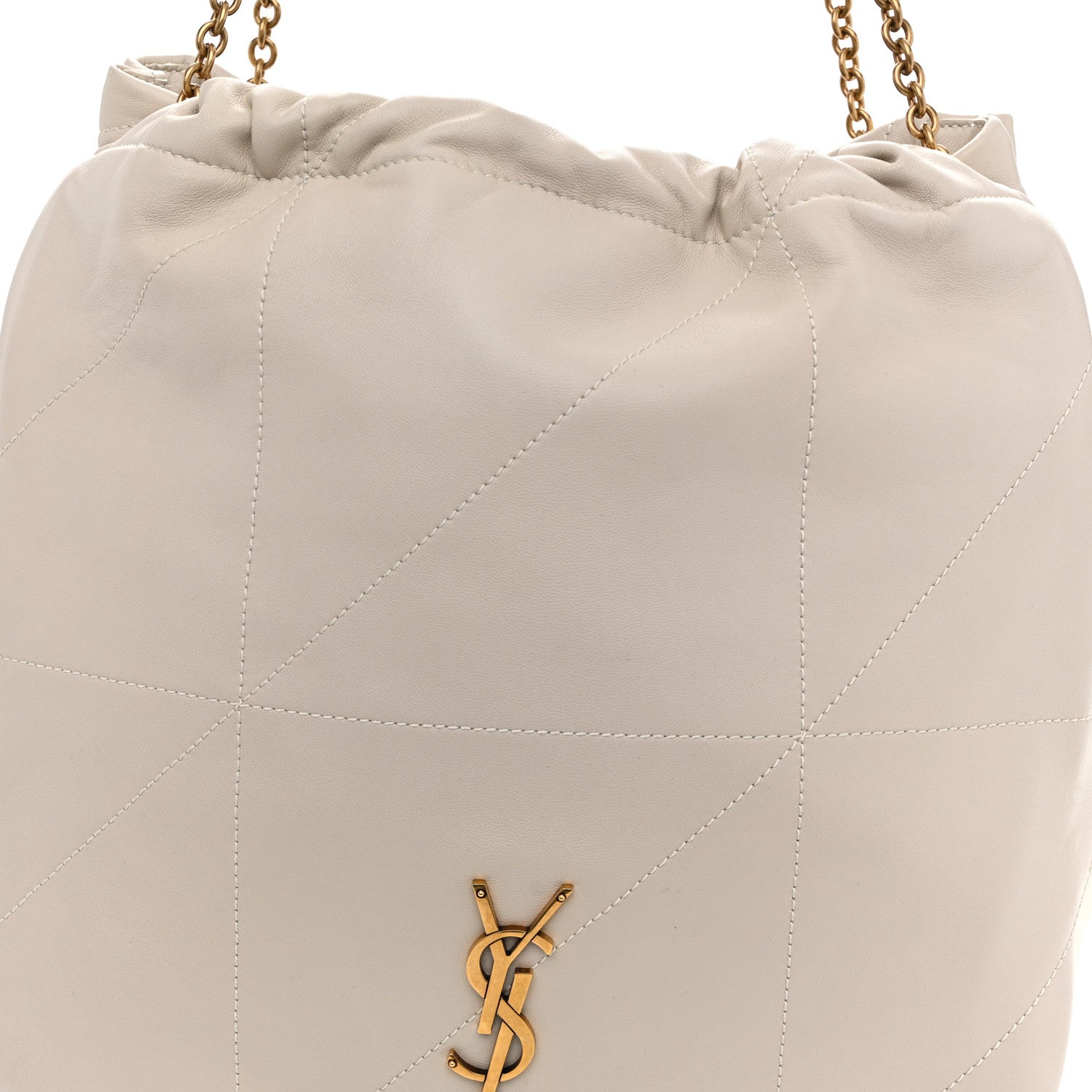 Saint Laurent Lambskin Matelasse Monogram Medium Jamie 4.3 Pochon Crema Soft 9 of 11