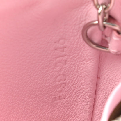 Celine Lambskin Bi-Color Coin and Card Pouch Pale Pink Espresso 7 of 9
