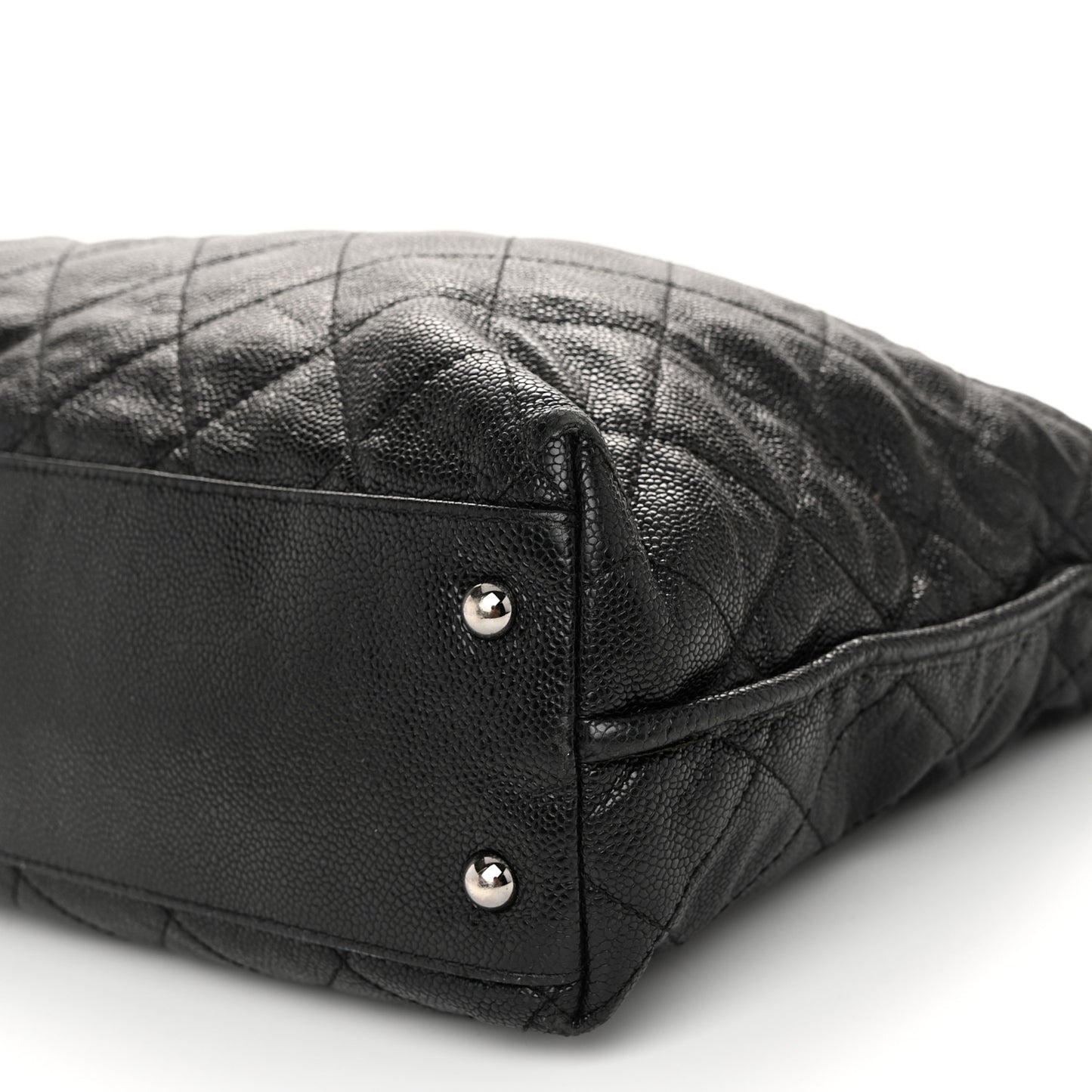 Caviar Quilted French Riviera Shouler Bag Black
