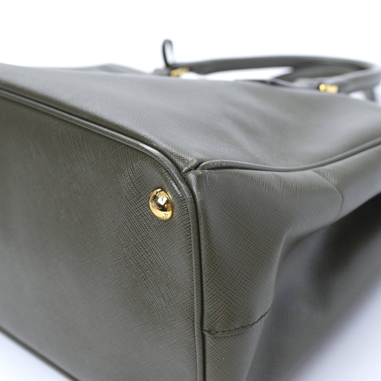 Saffiano Lux Medium Galleria Double Zip Tote Militare