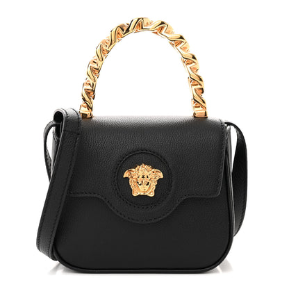 Versace Grained Calfskin Mini La Medusa Bag Black 1 of 12