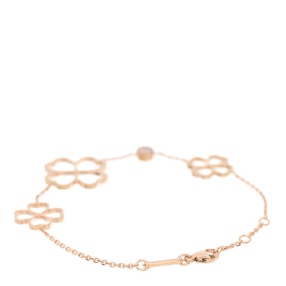 Chopard 18K Rose Gold Diamond Happy Clover Bracelet 2 of 4