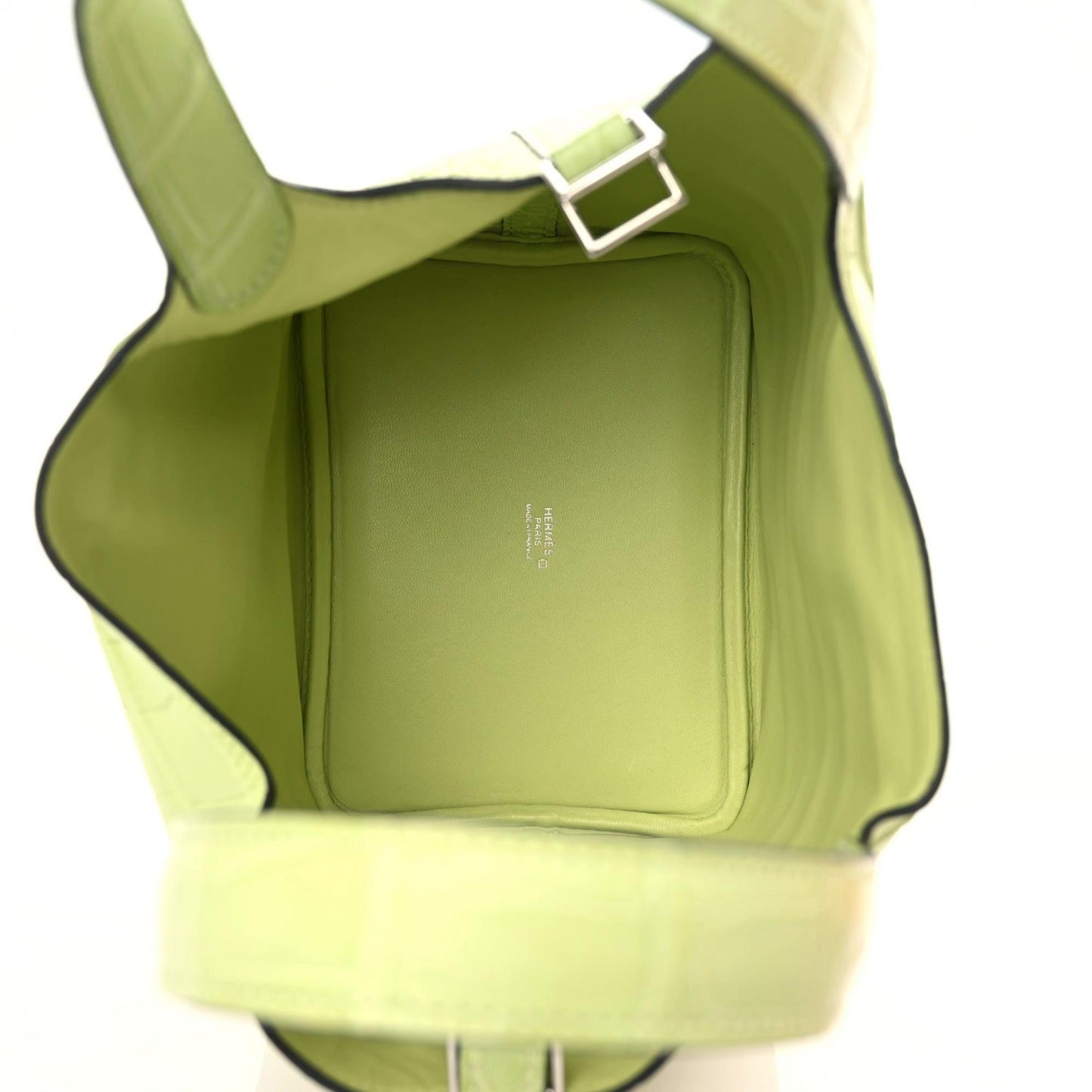 Matte Alligator Picotin Lock 18 Jaune Bourgeon