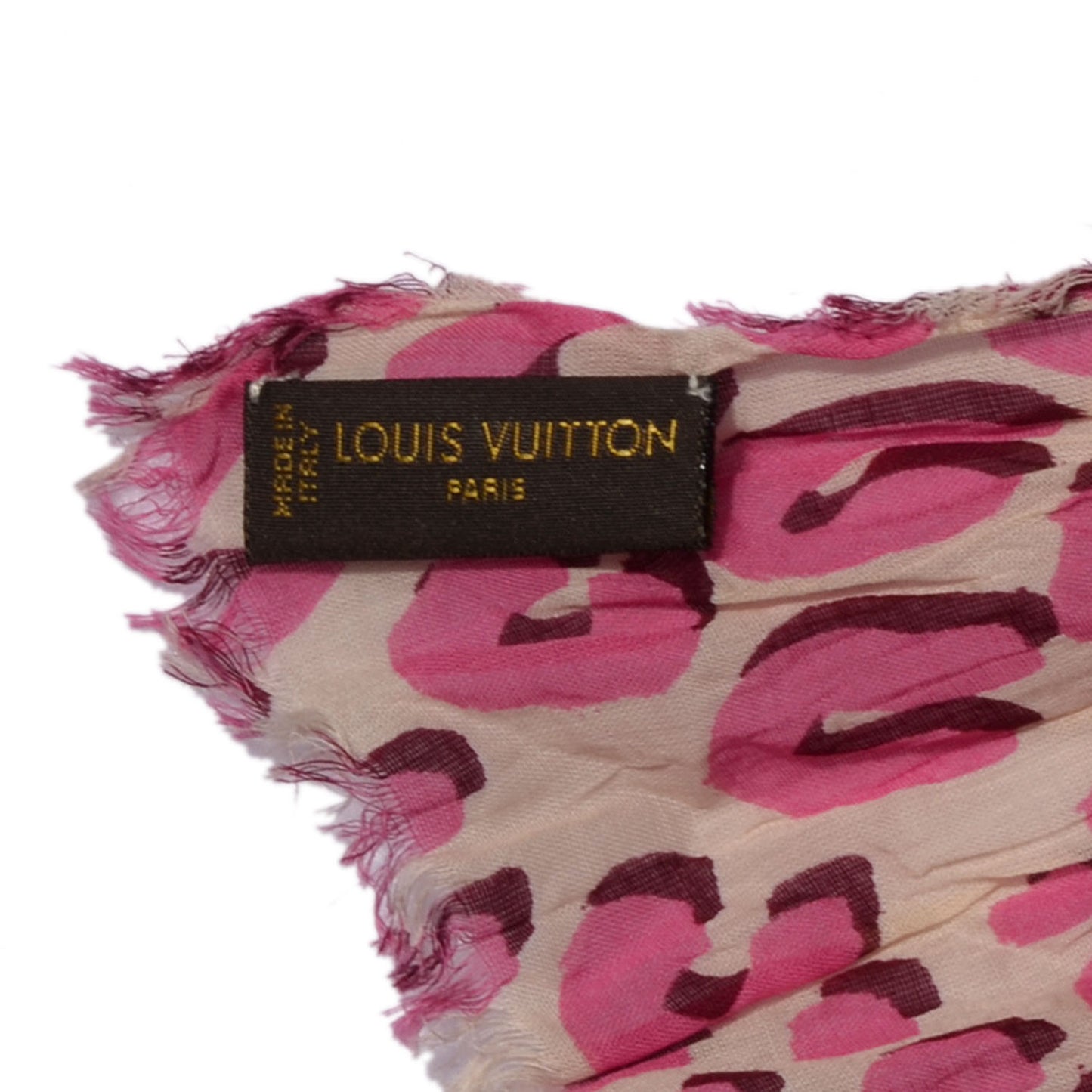 Cotton Leopard Pareo Blanc Corail