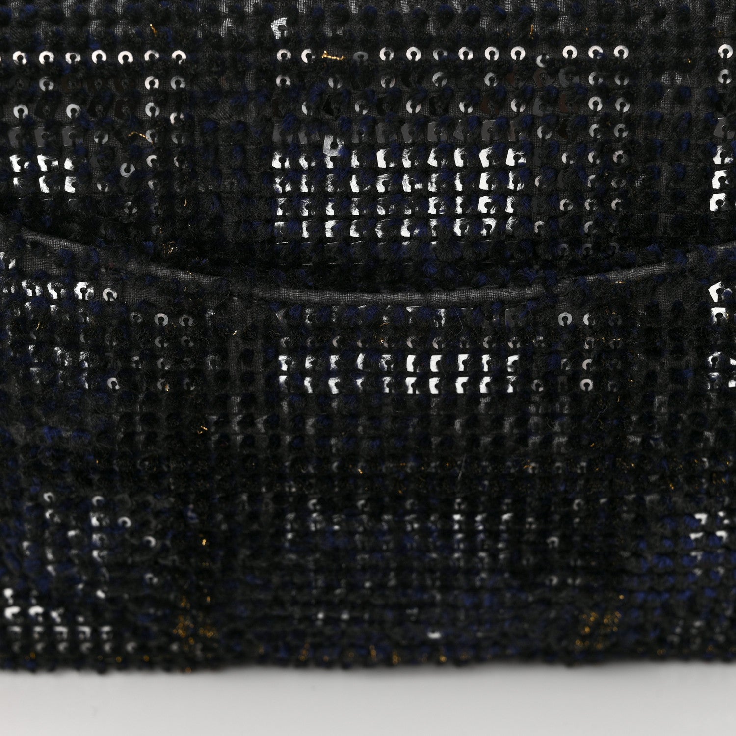 Chanel Sequin Mini Rectangular Single Flap Black Silver 13 of 13
