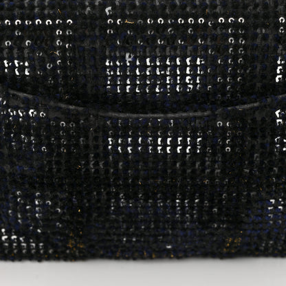 Chanel Sequin Mini Rectangular Single Flap Black Silver 13 of 13