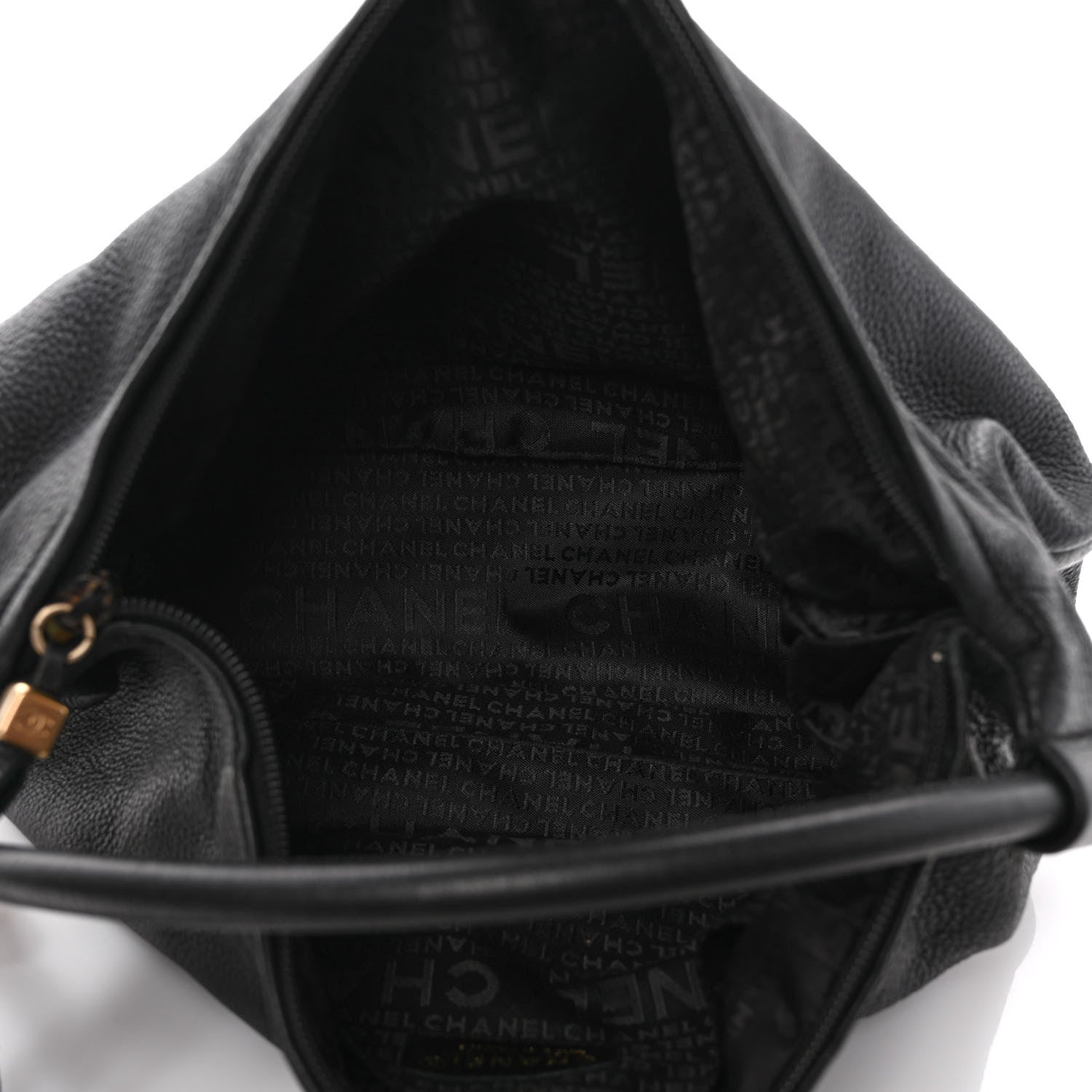 Chanel Grained Calfskin Tassel Hobo Black 5 of 9