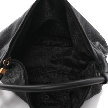 Chanel Grained Calfskin Tassel Hobo Black 5 of 9
