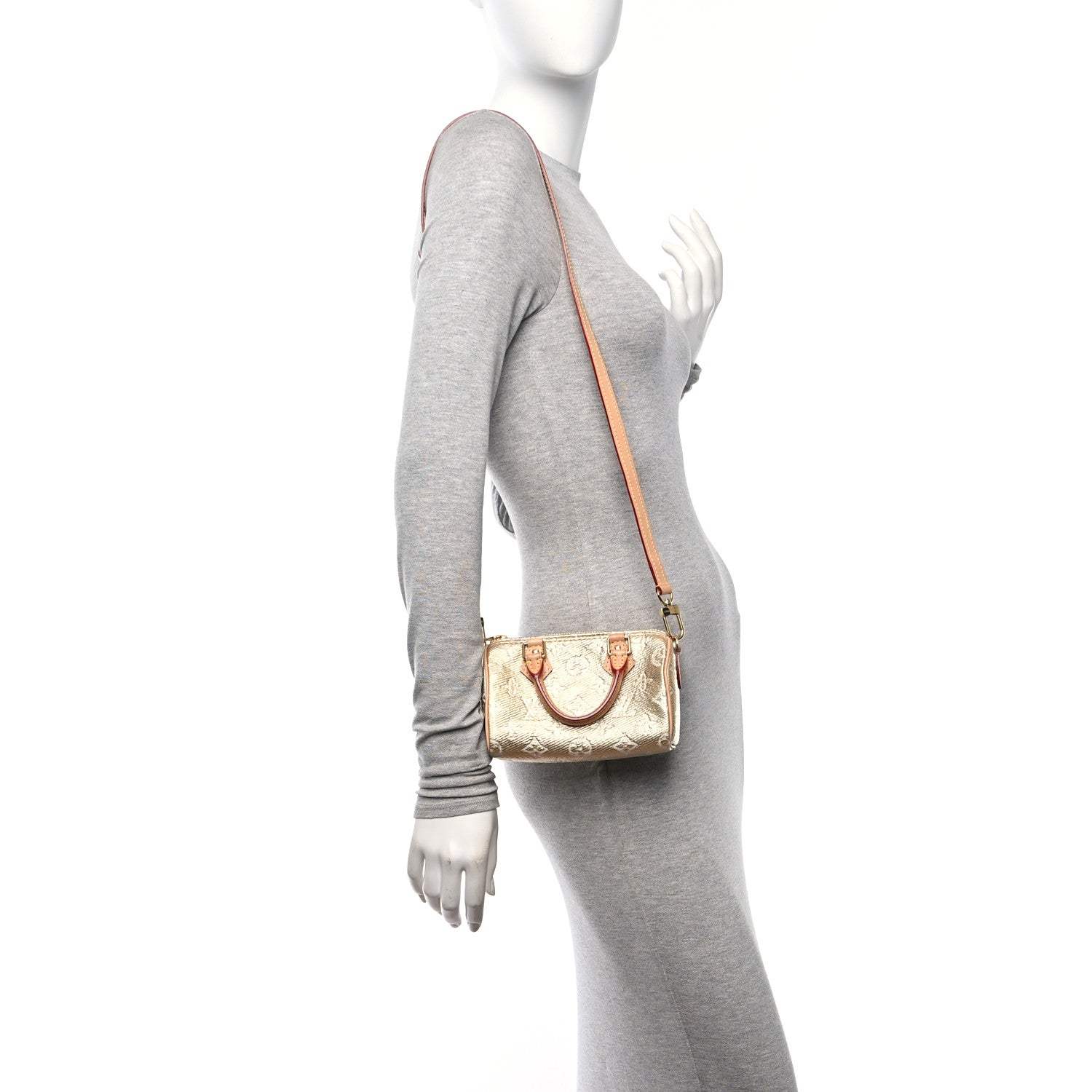 Louis Vuitton Monoglam Nano Speedy Beige 2 of 10