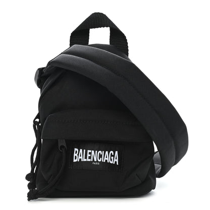 Balenciaga Recycled Casual Nylon Mini Oversized Backpack Black 1 of 8