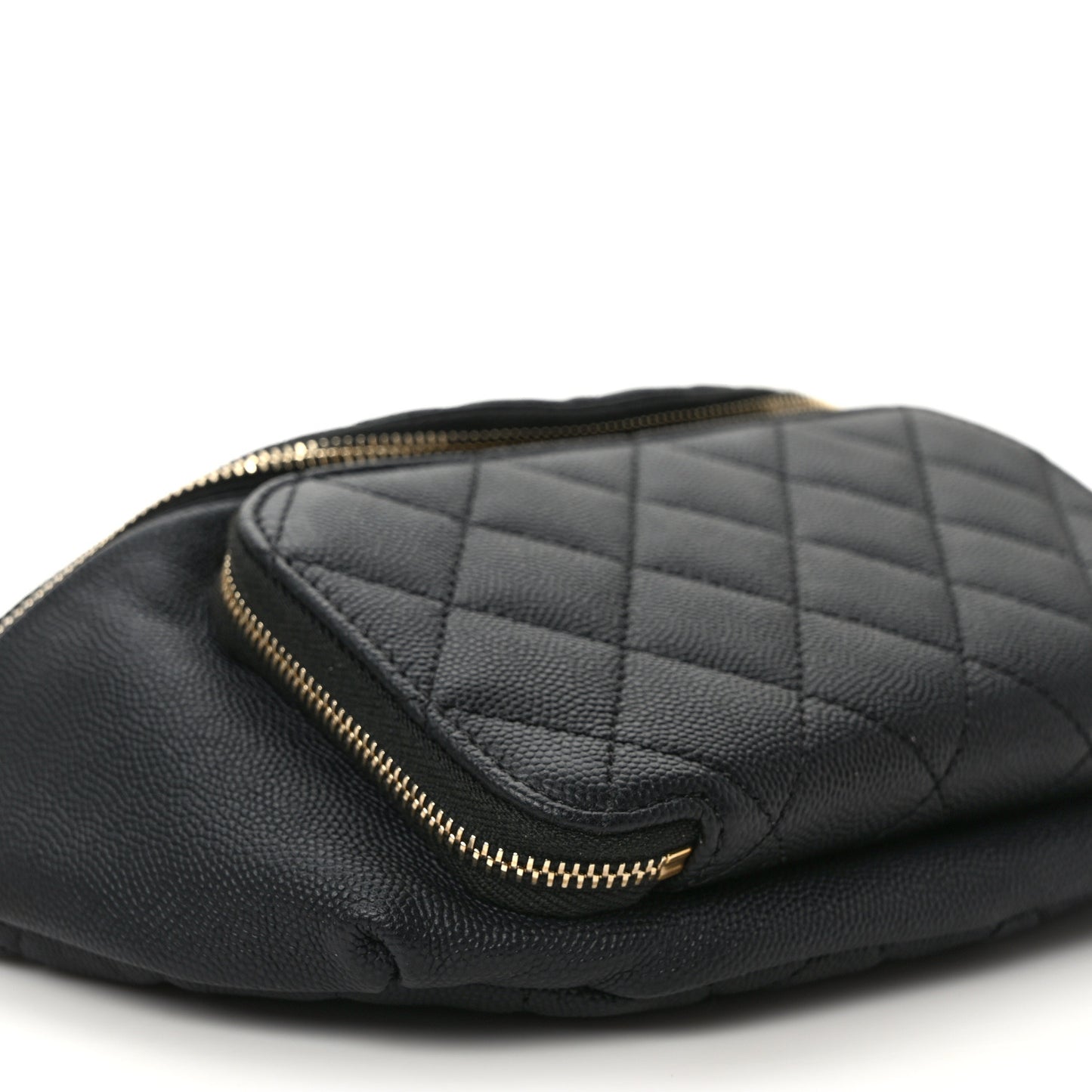 Caviar Quilted Business Affinity Waist Belt Bag Black