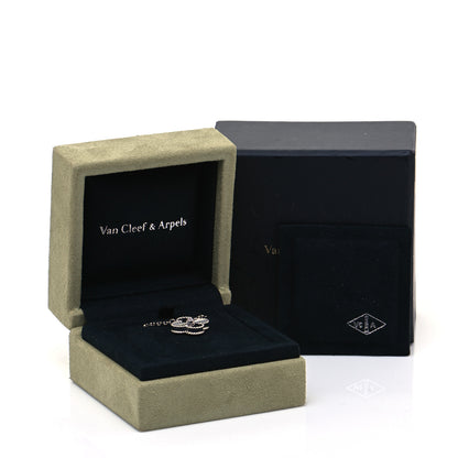 Van Cleef & Arpels 18K White Gold Diamond Guilloche Vintage Alhambra Pendant Necklace 7 of 7
