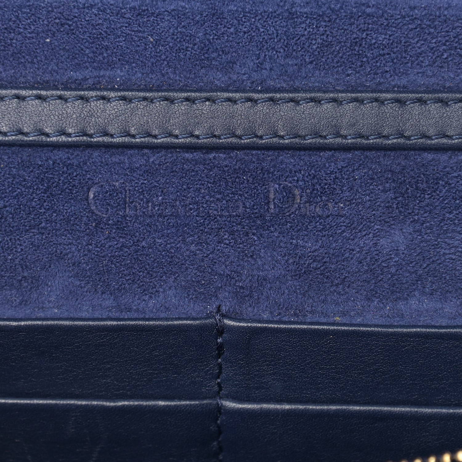 Christian Dior Calfskin J'Adior Wallet on Chain Pouch Navy Blue 6 of 13