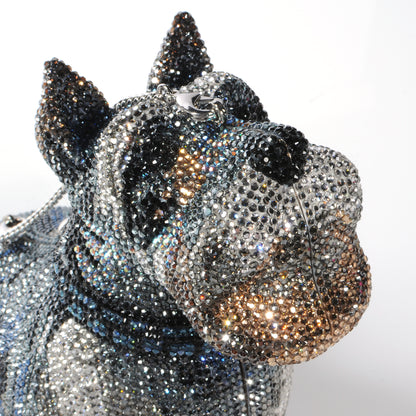 Judith Leiber Swarovski Crystal Schnauzer Dog Minaudiere Clutch 5 of 8