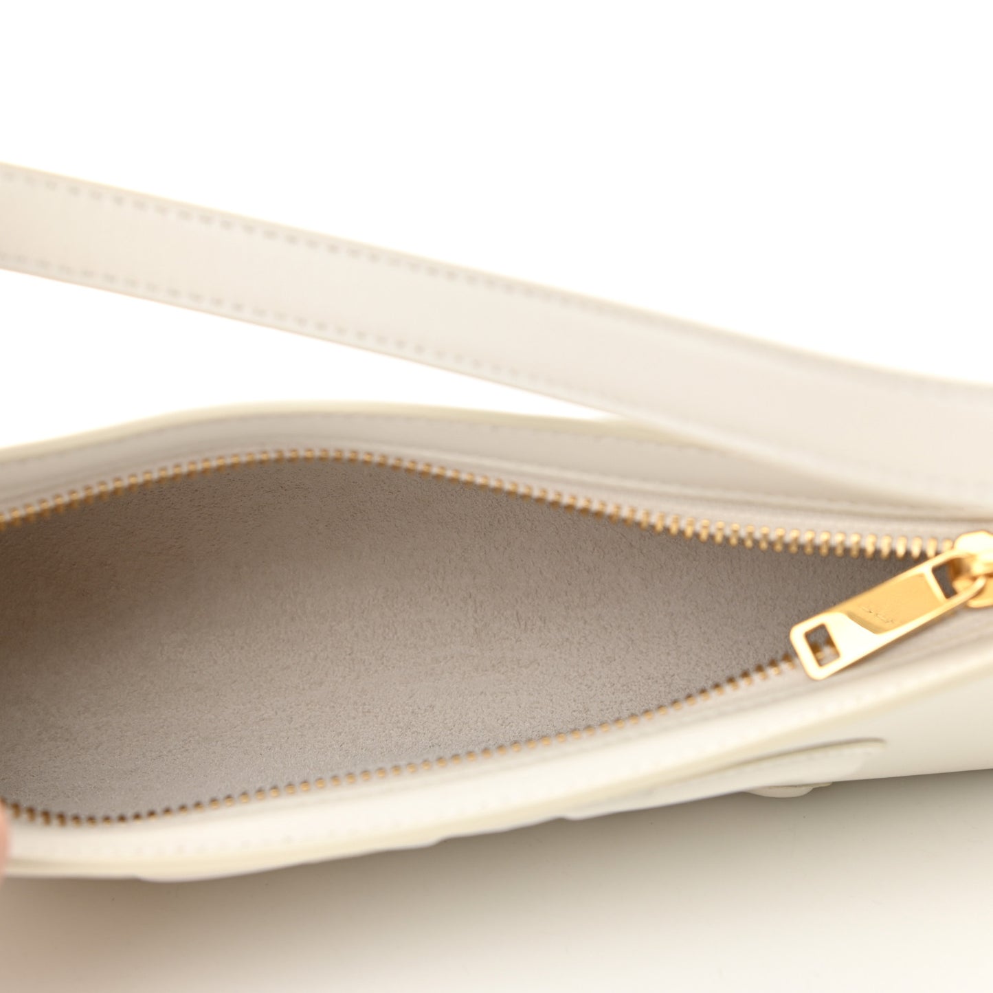 Smooth Calfskin Cuir Triomphe Shoulder Bag White