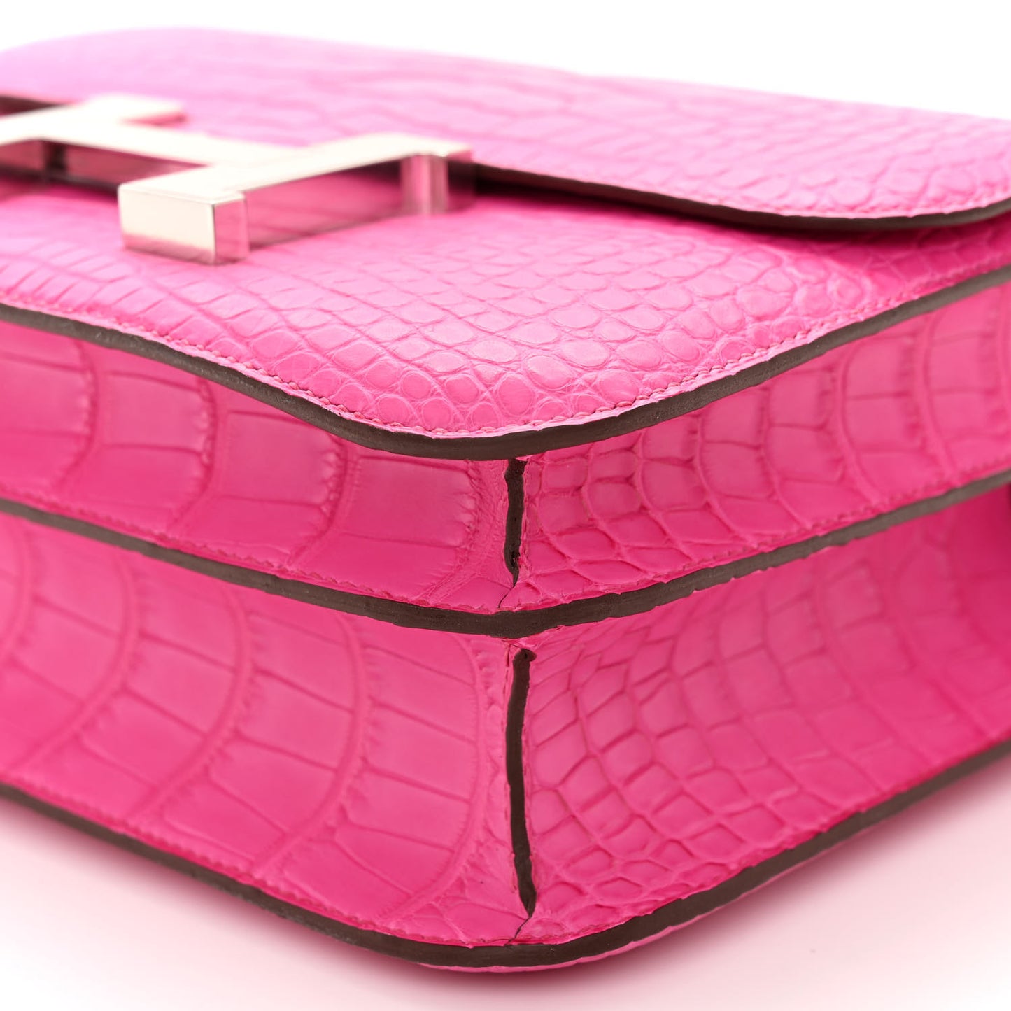 Matte Alligator Constance 24 Rose Shocking