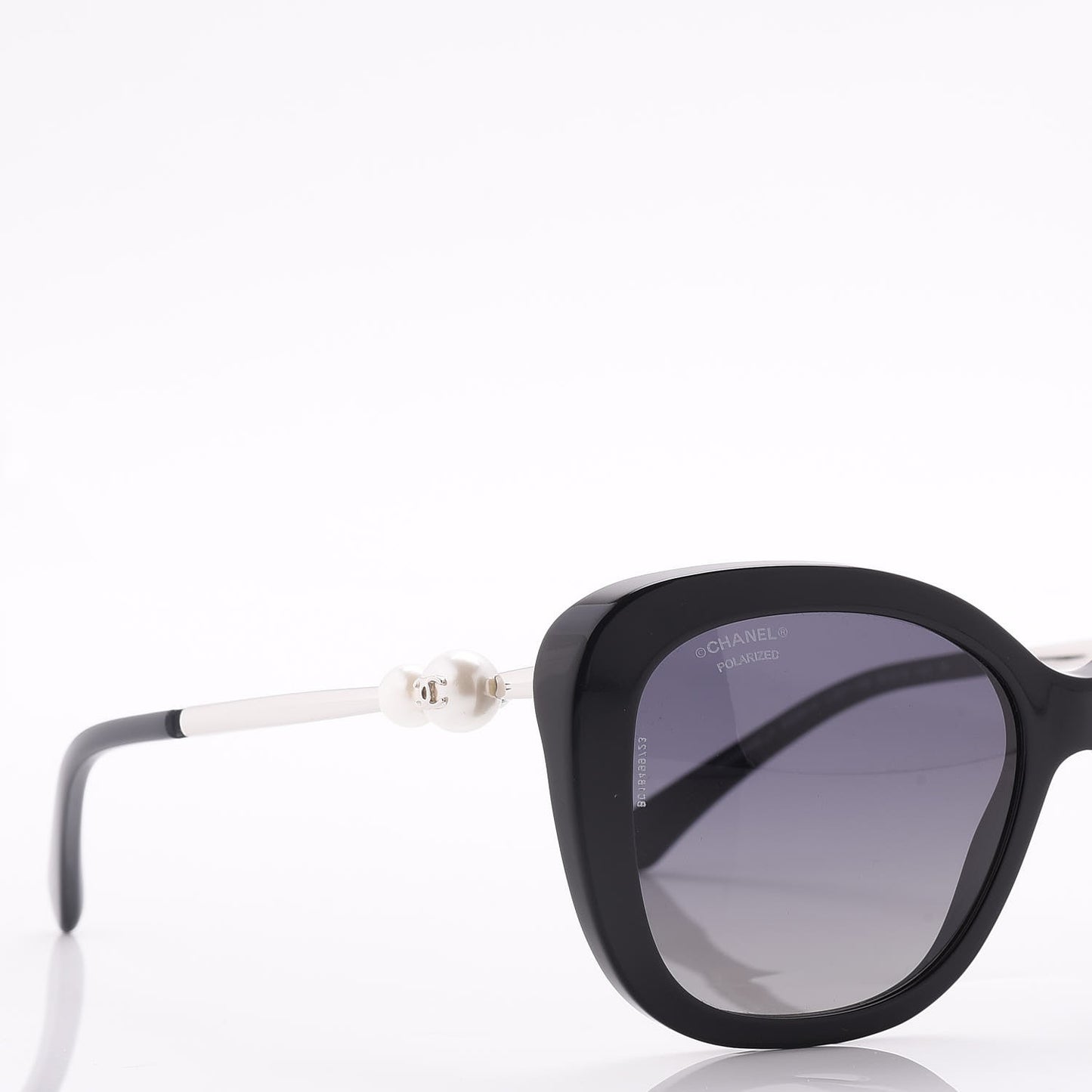 Acetate Polarized Butterfly Winter Pearl Sunglasses 5339-H-A Black