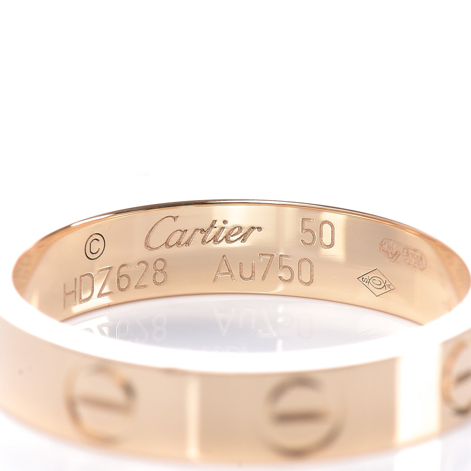 Cartier 18K Yellow Gold 3.5mm LOVE Wedding Band Ring 50 5.25 4 of 5