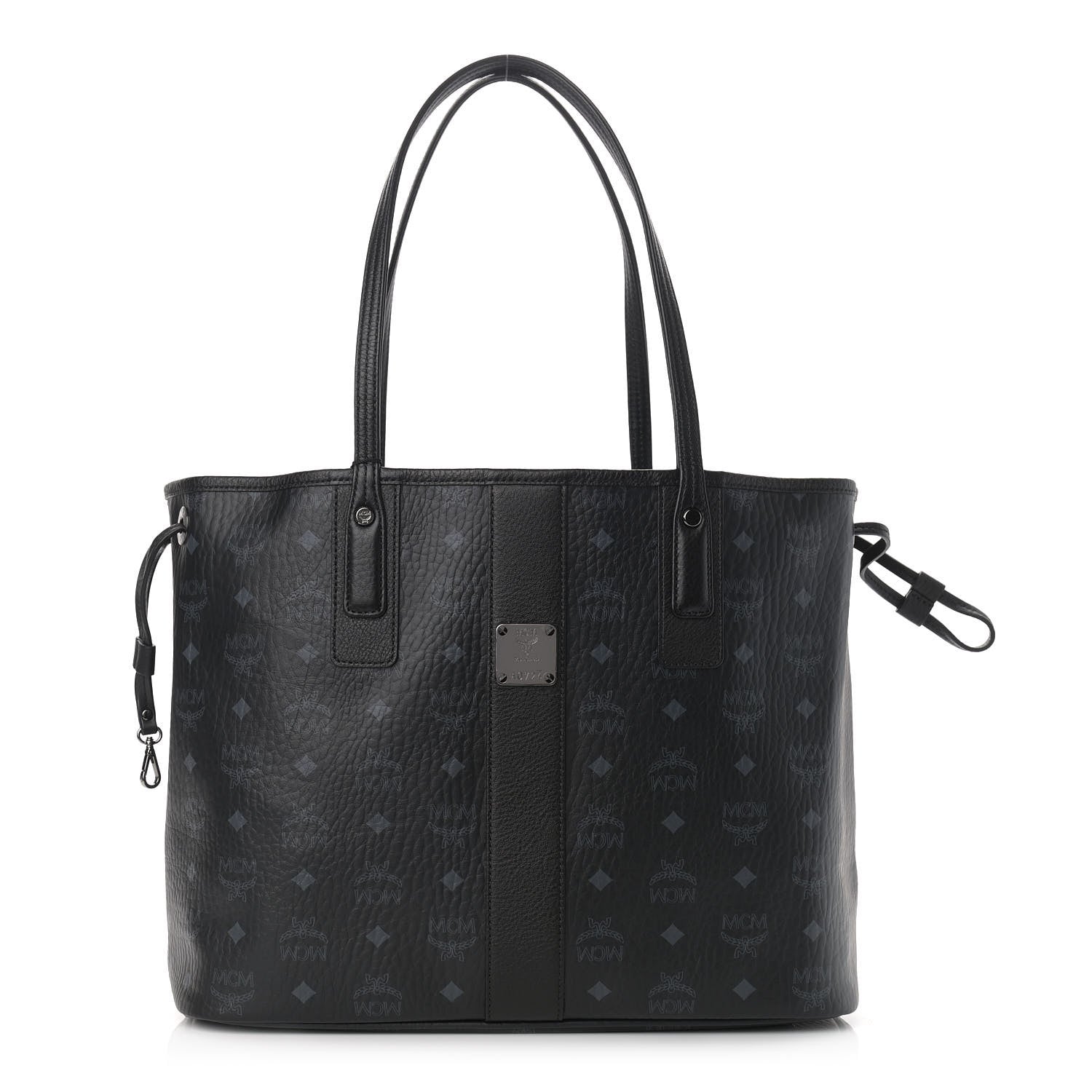 MCM Visetos Medium Liz Reversible Shopper Tote Black 3 of 15
