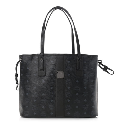 MCM Visetos Medium Liz Reversible Shopper Tote Black 3 of 15