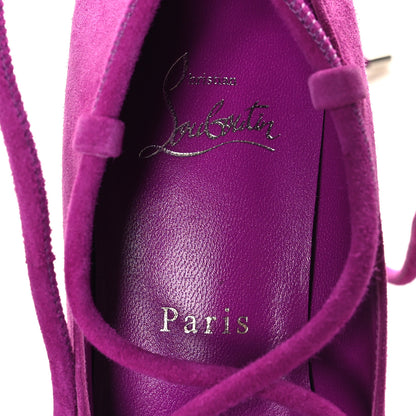 Christian Louboutin Veau Velours Loubi Mystery Yazefir 130mm Platform Pumps 39 Bougainvillier 8 of 9