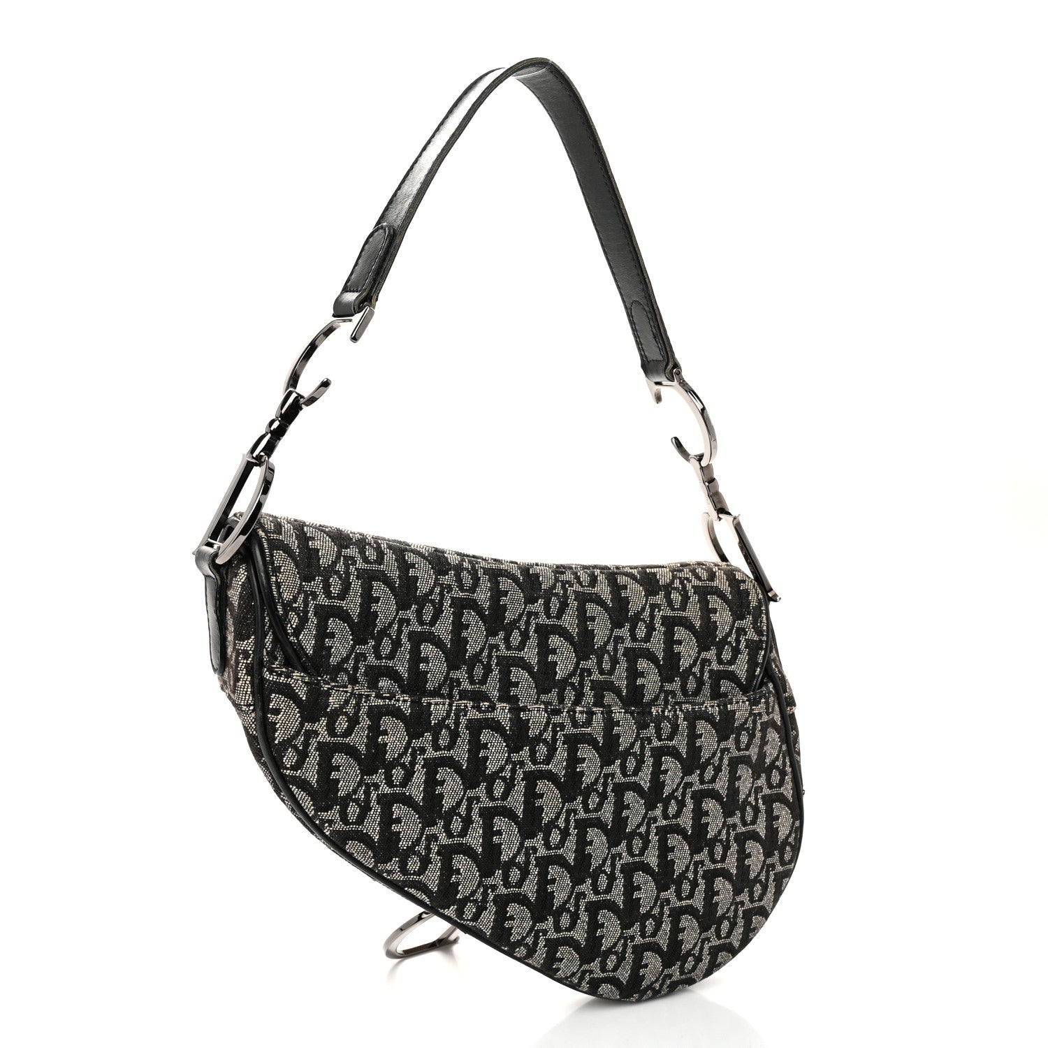 Christian Dior Oblique Saddle Bag Black 3 of 11