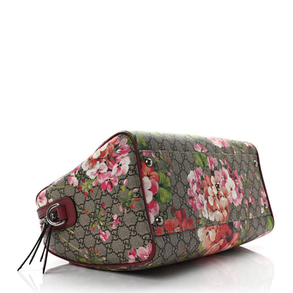 Gucci GG Supreme Monogram Blooms Medium Boston Beige Multicolor Dry Rose 4 of 9