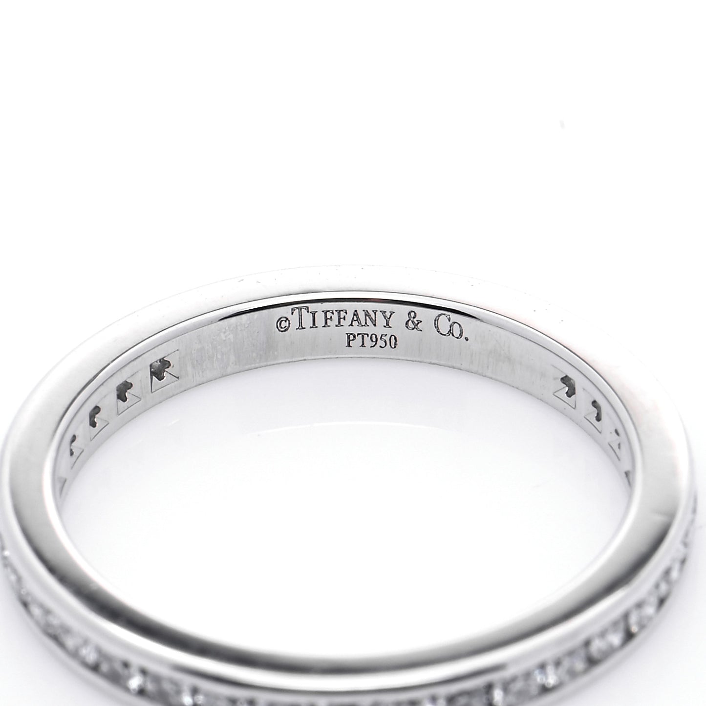 Platinum Diamond .54ctw Eternity Band Ring 48 4.5