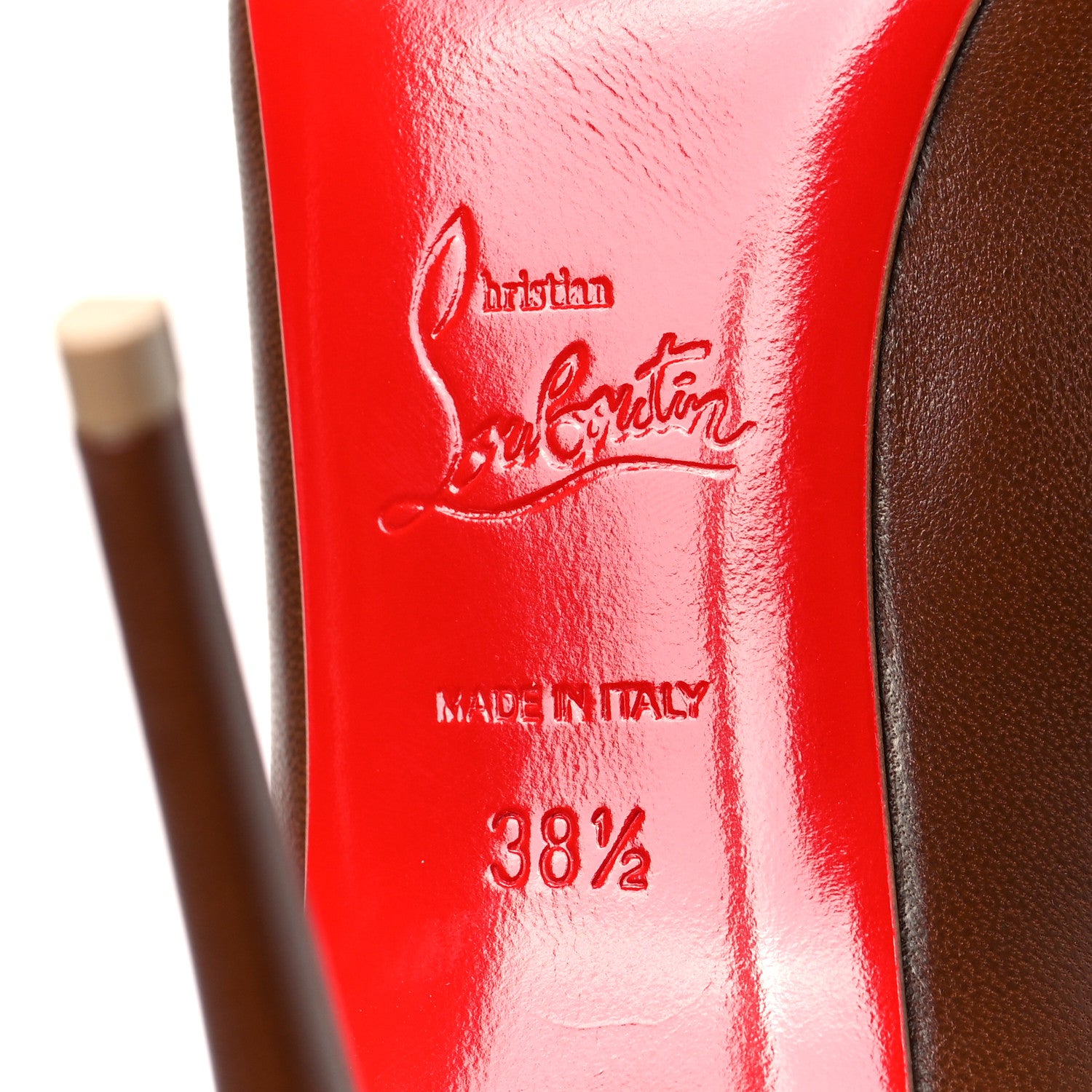 Christian Louboutin Nappa Kate 100 Pumps 38.5 Nude 8 6 of 8