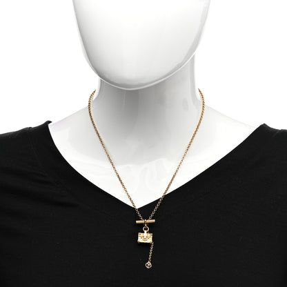 Louis Vuitton Petite Malle Necklace Gold 2 of 7