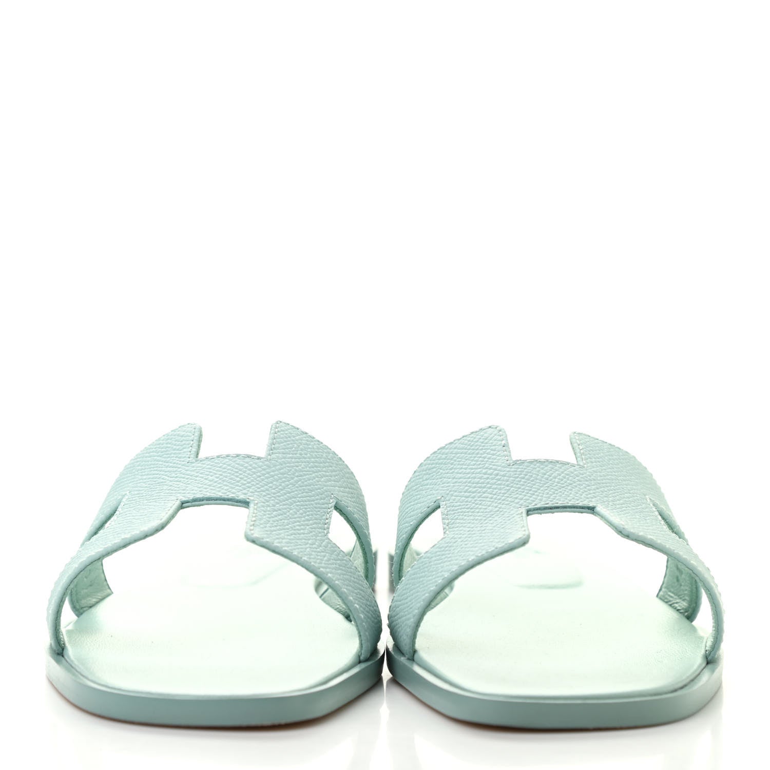 Hermes Epsom Oran Sandals 36.5 Vert Embrun 2 of 8