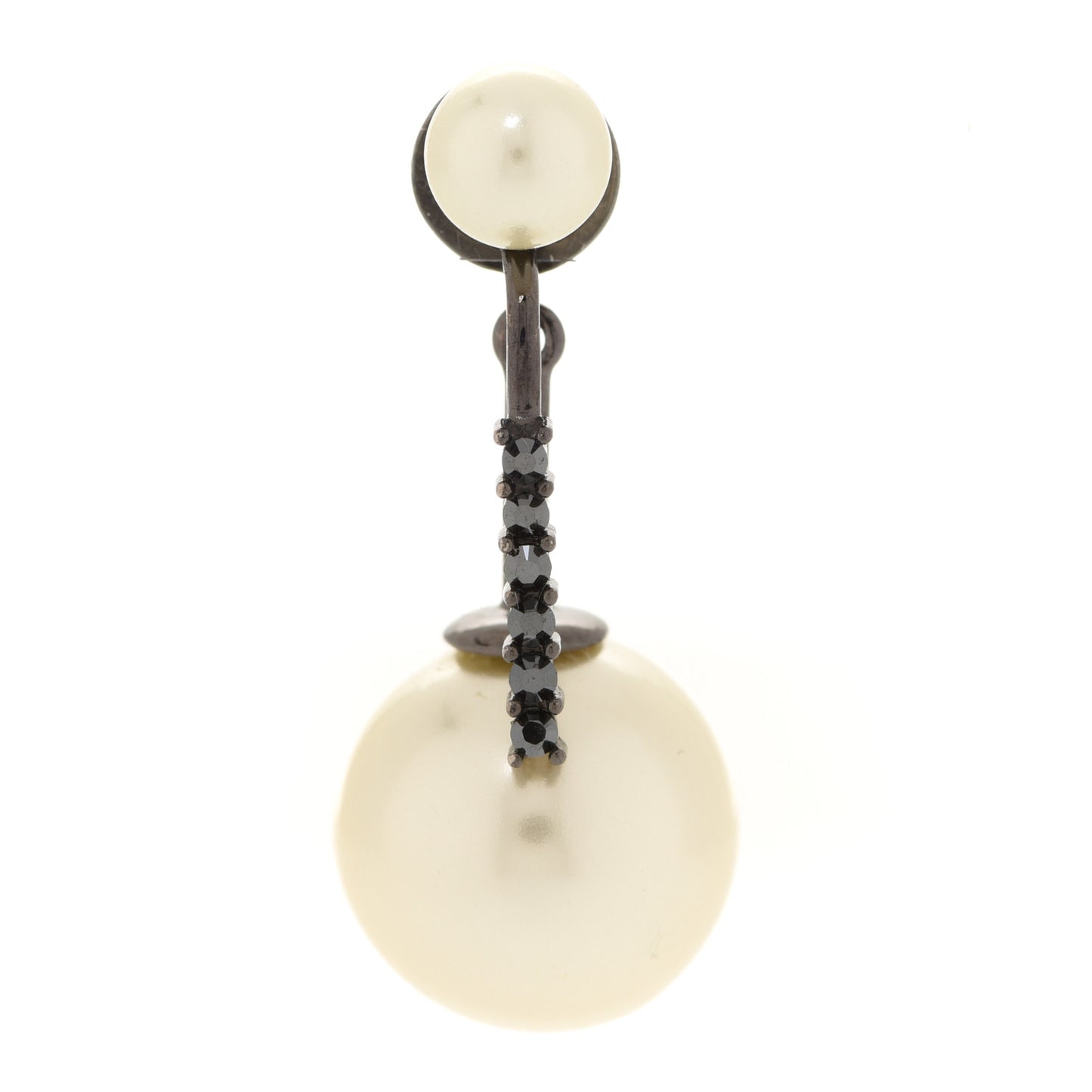 Crystal Pearl My ABCDior I Tribale Earring Black Silver
