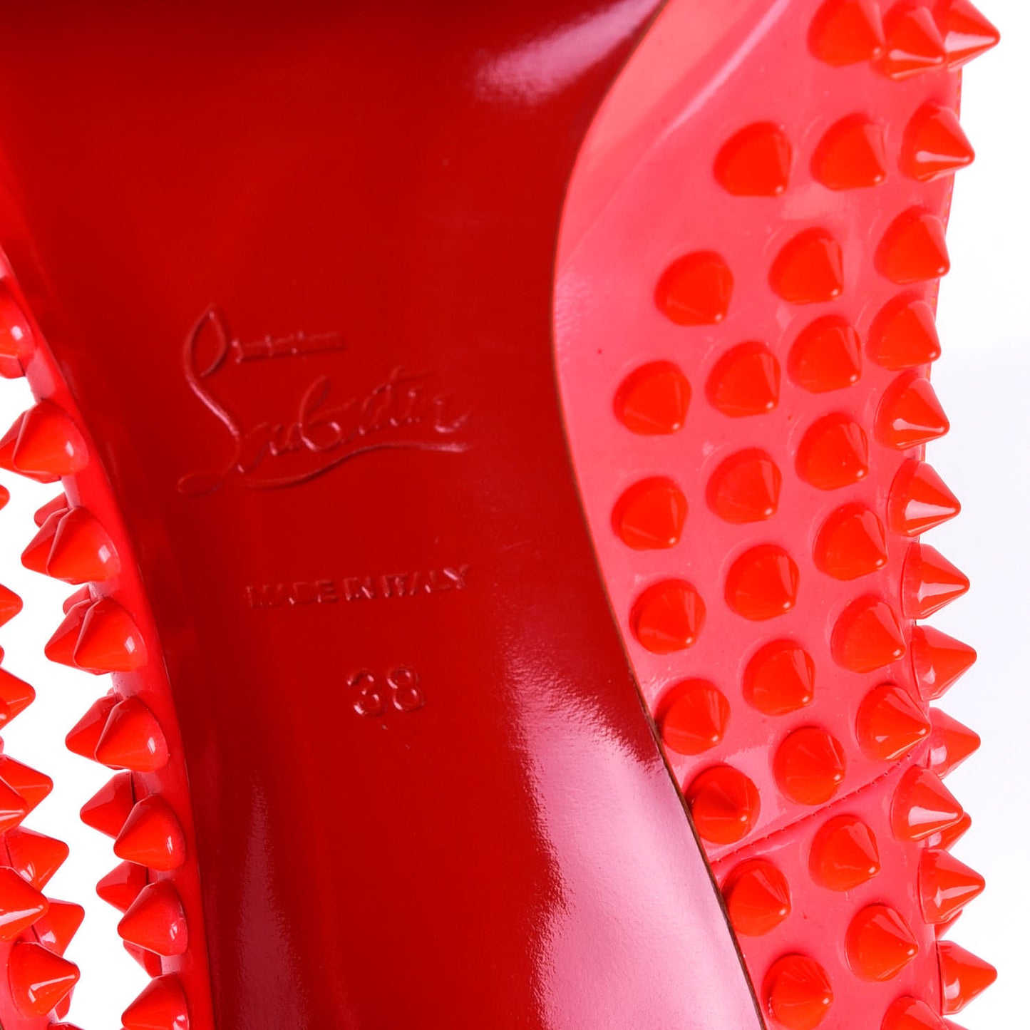 Patent Pigalle Plato Spikes 120 Pumps 38 Fluo Rose Paris