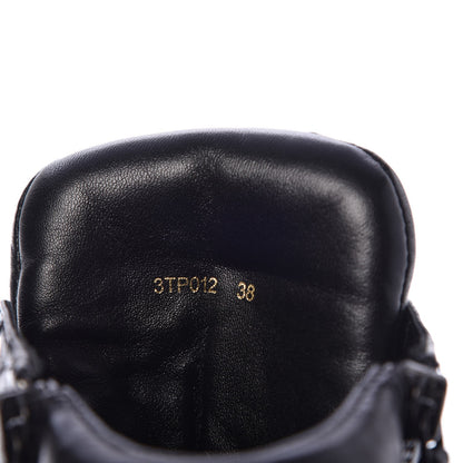 Prada Nappa Lace Up Ankle Boots 38 Black 9 of 13