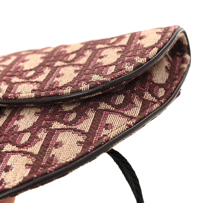 Christian Dior Oblique Saddle Belt Pouch Bordeaux 12 of 14