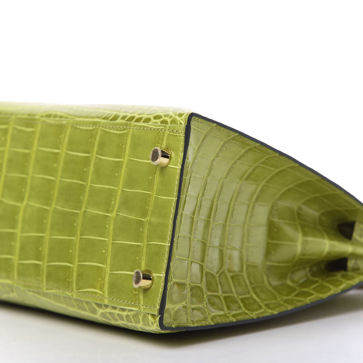 Shiny Niloticus Crocodile Kelly Sellier 28 Vert Anis
