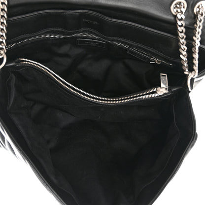 Saint Laurent Calfskin Y Quilted Monogram Large Loulou Chain Satchel Black 5 of 12