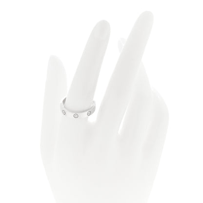 Cartier 18K White Gold Diamond 4mm LOVE Wedding Band Ring 57 8 2 of 4