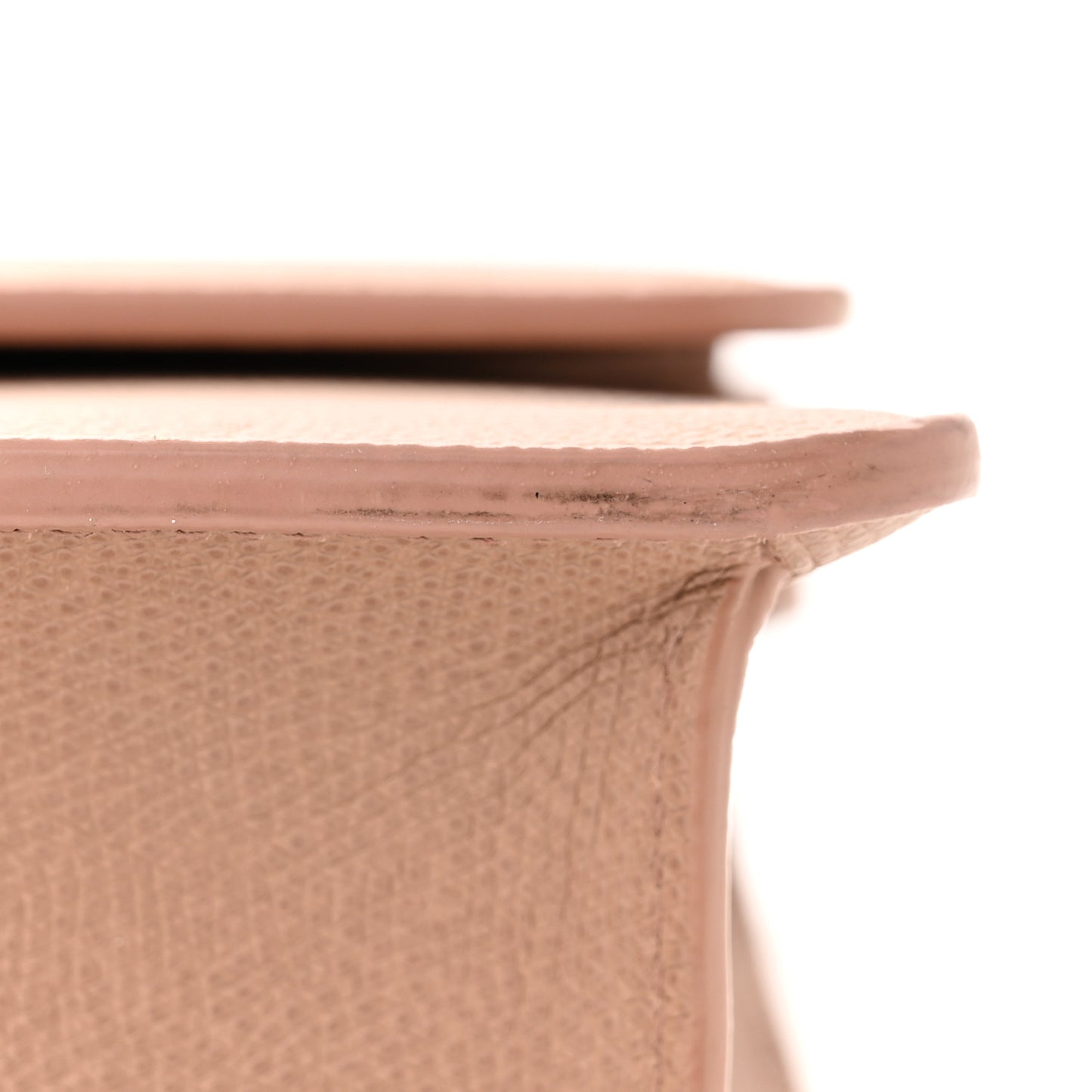 Ultra Matte Grained Calfskin 30 Montaigne Flap Bag Blush