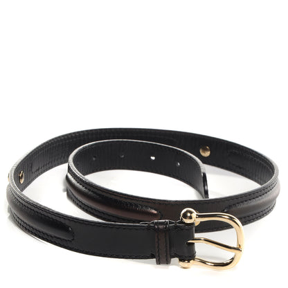 Burberry Leather Belt Black Gold 80 32 1 of 5