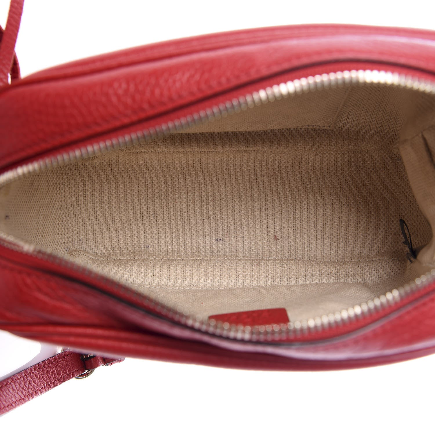 Gucci Pebbled Calfskin Small Soho Disco Bag Tabasco Red 4 of 8