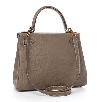 Hermes Togo Kelly Retourne 28 Etoupe 2 of 10