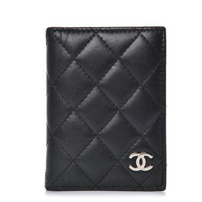 Chanel Lambskin Quilted Card Holder Wallet Black 1 of 10