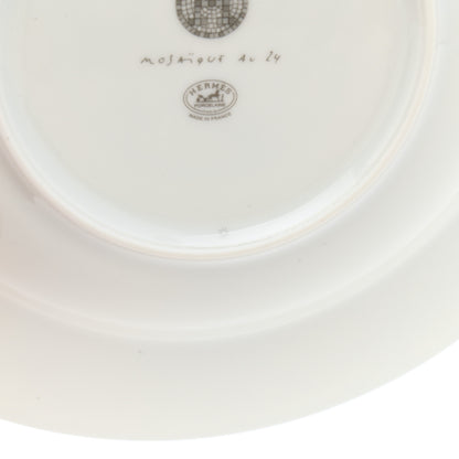 Hermes Porcelain Mosaique Au 24 Platine Soup Bowl Set of 2 5 of 6
