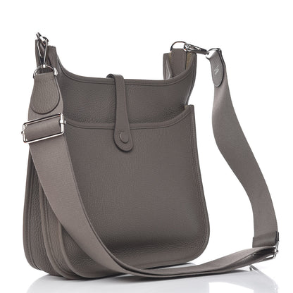 Hermes Taurillon Clemence Evelyne III PM Etain 3 of 12