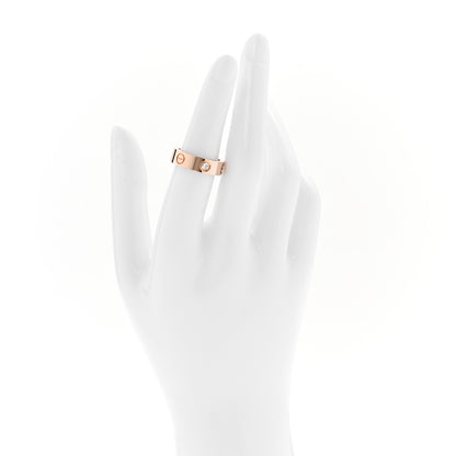 Cartier 18K Pink Gold 3 Diamond 5.5mm LOVE Ring 52 6 2 of 5